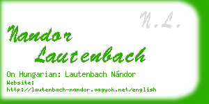 nandor lautenbach business card